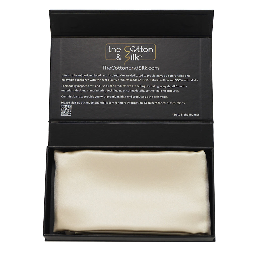 Queen Champagne Silk Pillowcase