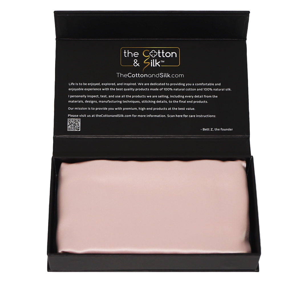Queen Light Pink Silk Pillowcase