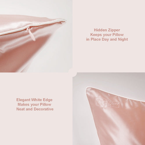 King Cold Pink Silk Pillowcase