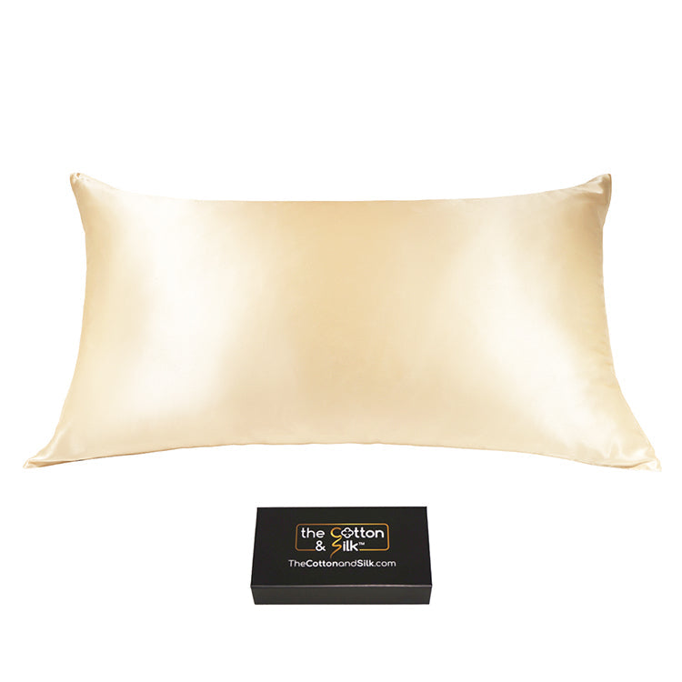 King Champagne Silk Pillowcase