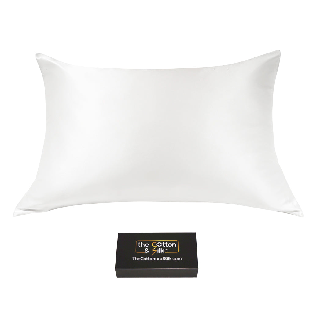 Queen/Standard Cream Silk Pillowcase