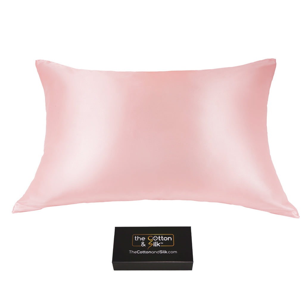 Queen Light Pink Silk Pillowcase