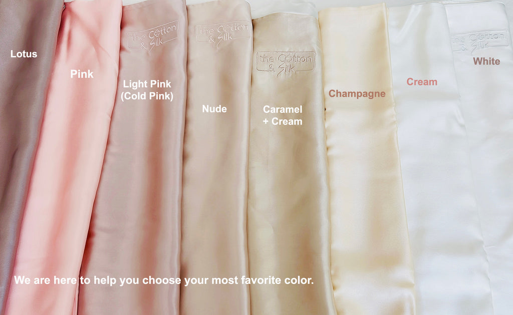 King/Queen Cream Silk Pillowcase Set of 2