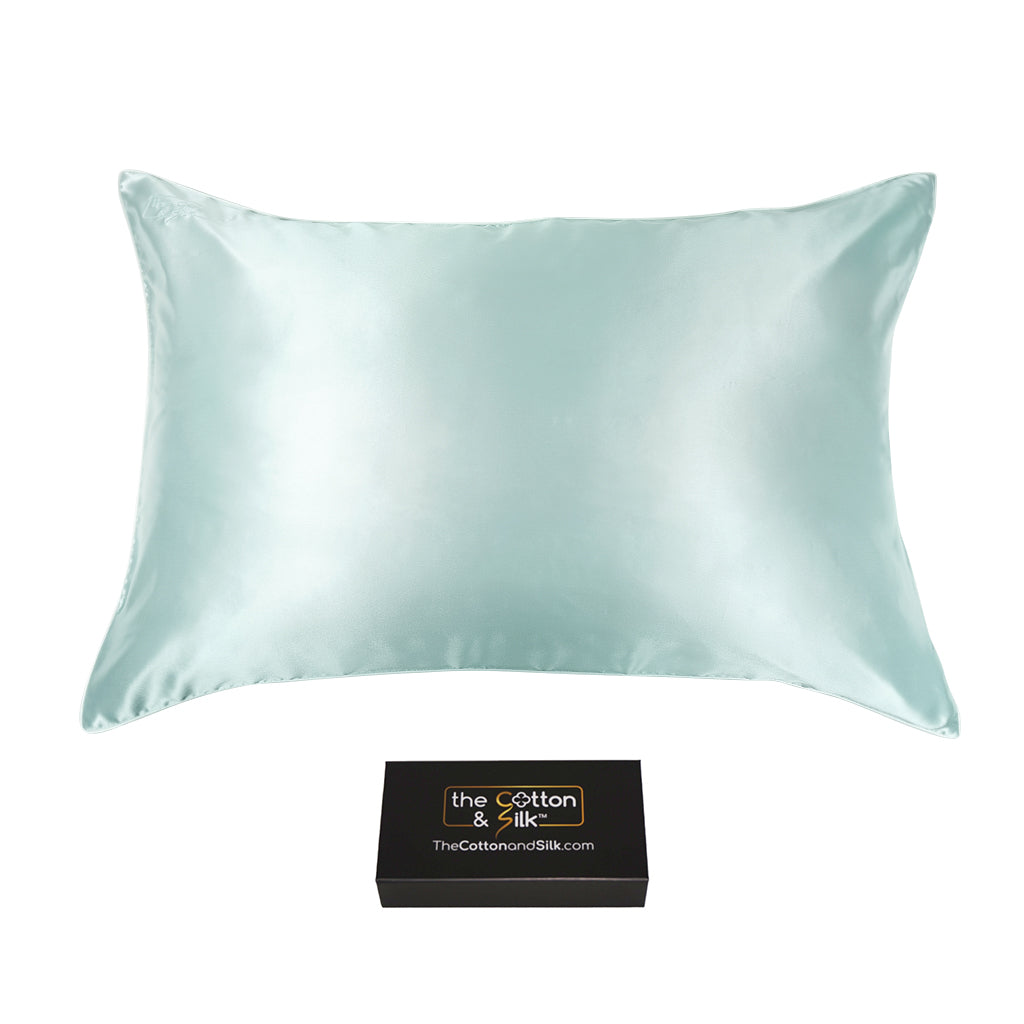 Queen Light Green Silk Pillowcase