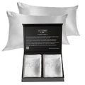 Queen/Standard Silver Silk Pillowcase Set of 2
